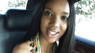 Slim ebony girl Mocha spreads her legs and takes a big white cock deep in her twat