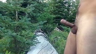 Horny Teen Plays With Cock In The Woods  For ladies