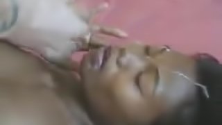 Fuck and facial with black teen