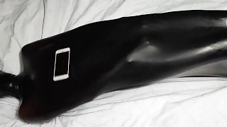 Miss Perversion Trapped, Teased & Breath Controlled in a Latex Sleepsack!